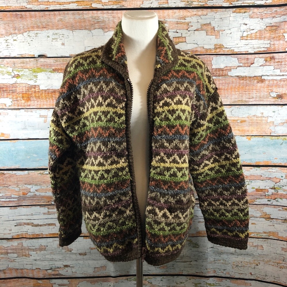 Wool Cardigan - Hand Knit SMALL